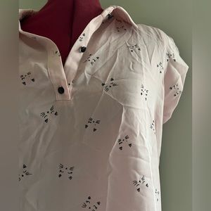 NWOT Kitten/Kitty Soft Pink Blouse